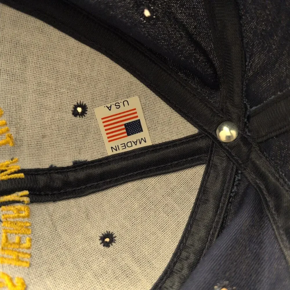 VTG USS Henry W. Tucker DD/R 875 Adjustable Snapback Hat Navy Ship USA‎ Blue